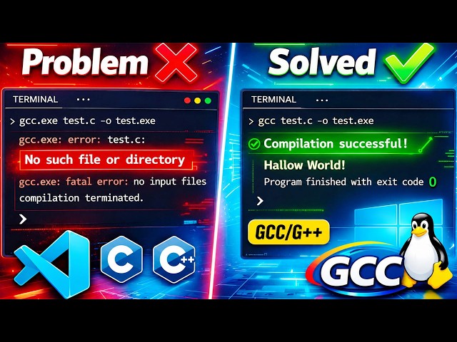 How to Fix "No Such File or Directory" gcc.exe Error in VS Code | GCC/G++ Error Fix (Quick & Easy)