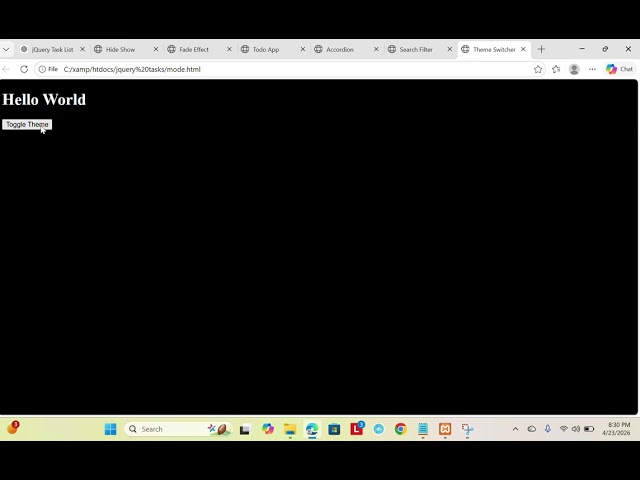 10 basic tasks using Jquery