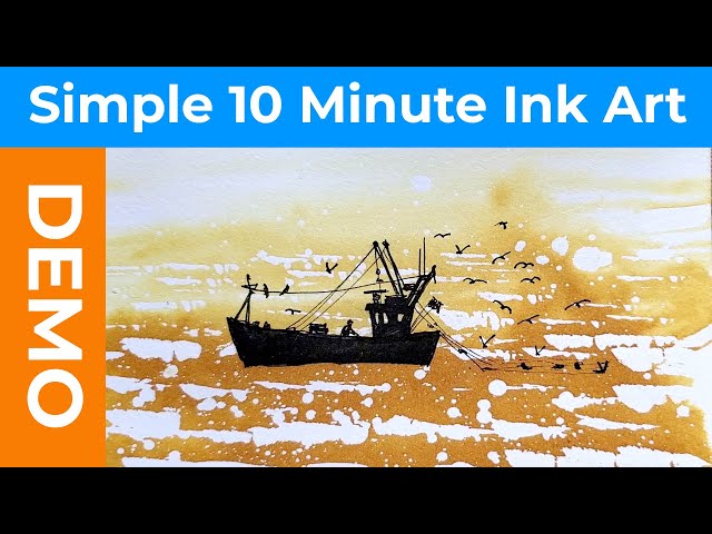 Simple 10 Minute Easy Ink Painting - Better than watching the 2024 General Election Results