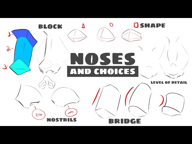 how i draw noses with variety