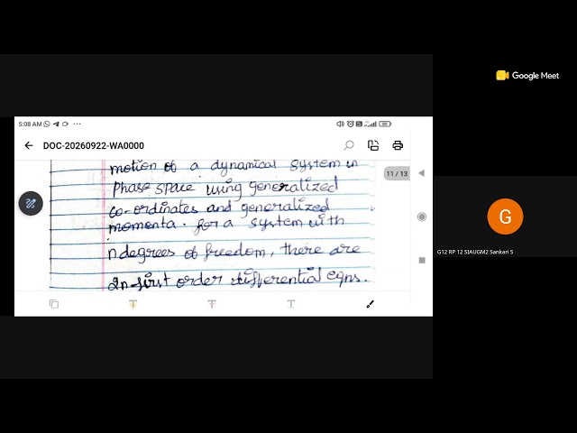 Hamilton canonical equation conjugate momenta| PG TRB Maths