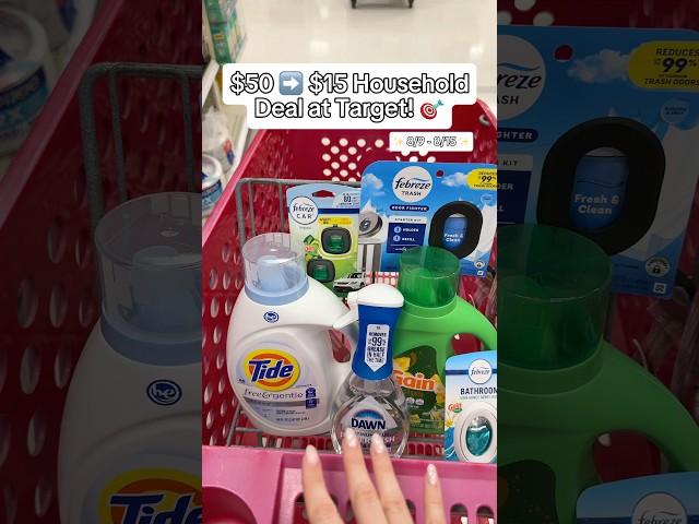$50 in HOUSEHOLD STUFF for $15 at Target! 😳