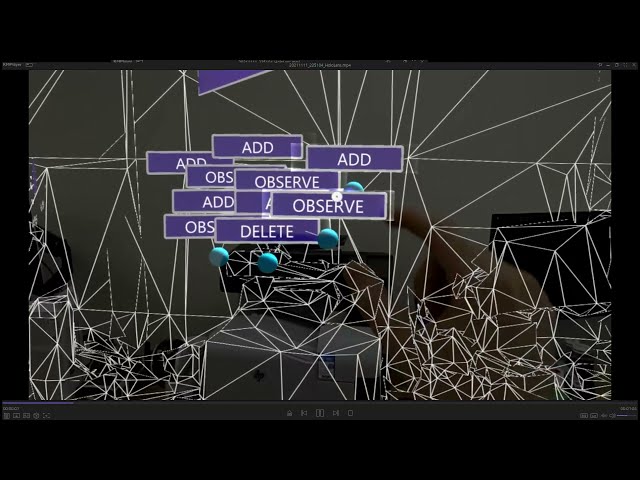 Drawing a 3D force directed graph on mixed-reality