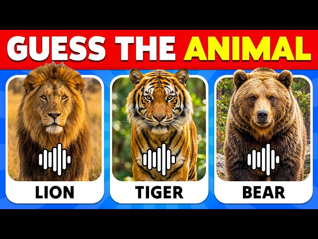 Guess the Animal by Its Sound 🐶🦁🔊 | 40 Animal Sounds Quiz