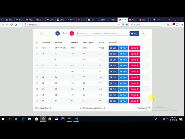 Angular datatable v1.0.9