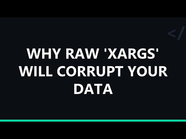 Why raw 'xargs' will corrupt your data
