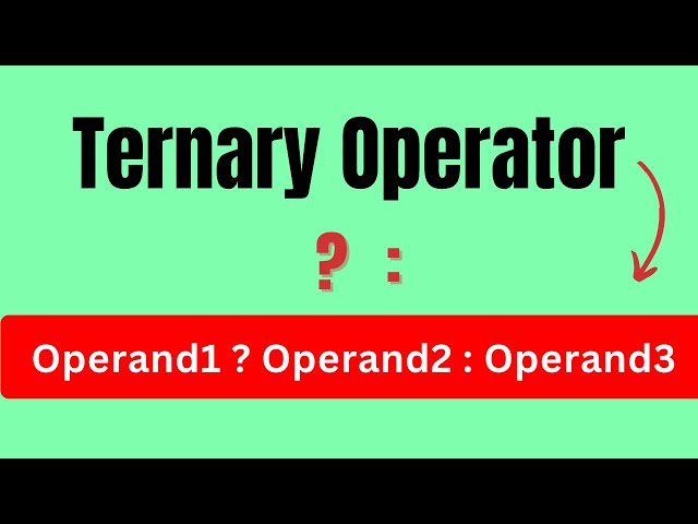 Ternary operator in C | Conditional operator in C programming