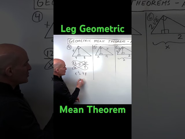 Leg Geometric Mean Theorem