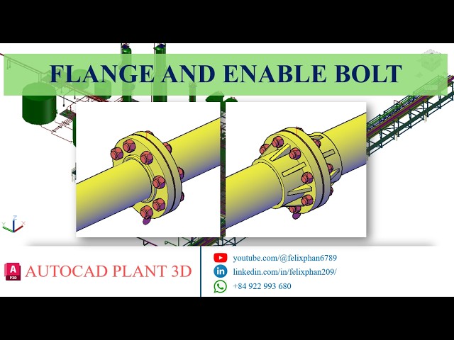 AutoCAD Plant 3D - FLANGE AND BOLT (ENABLE BOLT 3D MODEL)