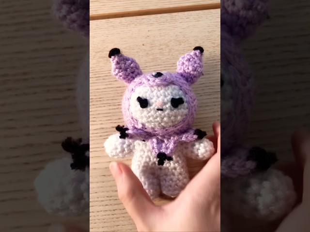 Crochet Kuromi 💜🖤                       #kuromi #sanrio #crochet #amigurumi