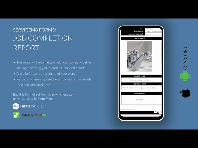 ServiceM8 Forms - Job Completion Report