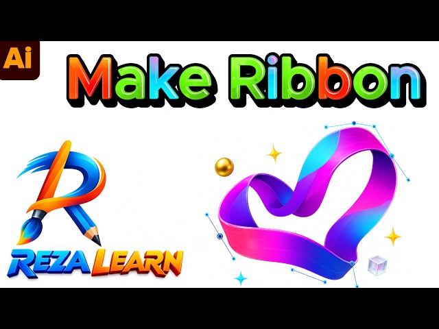 Graphic Design Tutorial - How to Make a Ribbon Adobe in Illustrator?