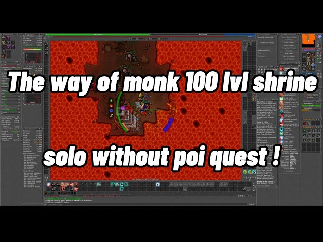 Tibia - The way of the monk quest - 100 lvl shrine solo poi