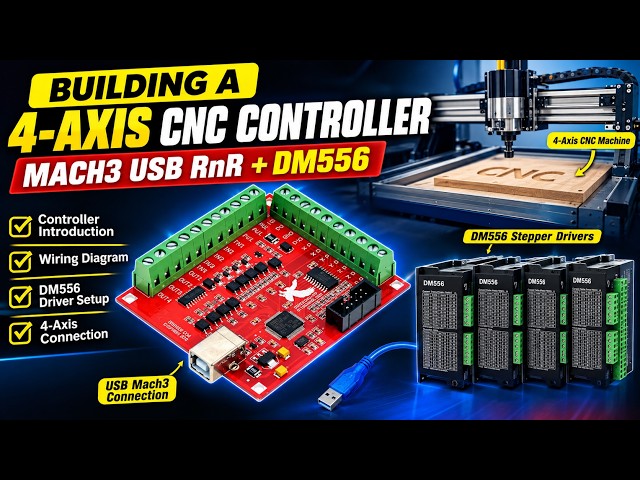 How to Build a 4-Axis CNC Controller | Mach3 USB RnR + DM556
