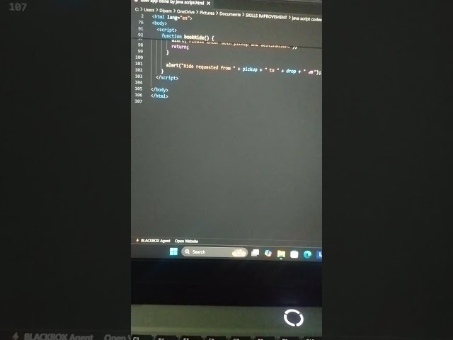 Uber app ui clone by java script tutorial