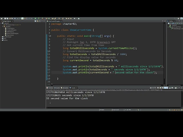 CIS150 - Example Program to Display GMT Time