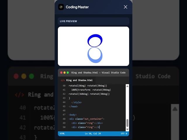 Ring and Shadow #coding #programming #developer #css #html #umservicesofficial #javascript