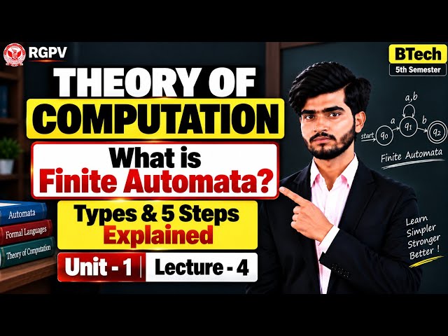 What is Finite Automata? 😱 | Types & 5 Steps Explained 😱🔥 | TOC 5th Semester