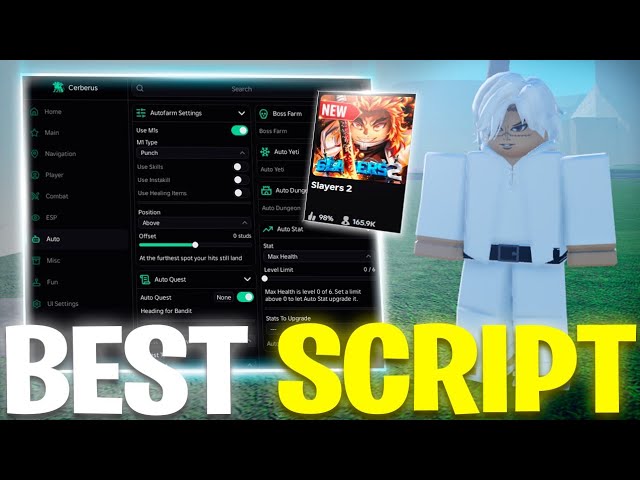 Slayers 2 Script — AUTO FARM, KILL AURA, INSTANT KILL, AUTO LOOT, 1 HIT BOSS & MORE! *NO KEY*