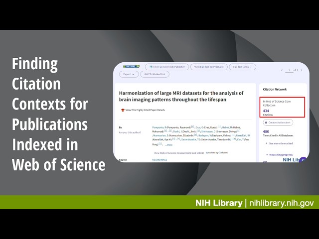 Finding Citation Contexts for Publications Indexed in Web of Science