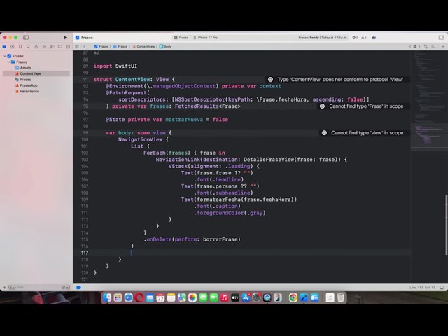 | APP de LISTA DE FRASES  | IOS  XCODE | 2027 | ANURDEV |