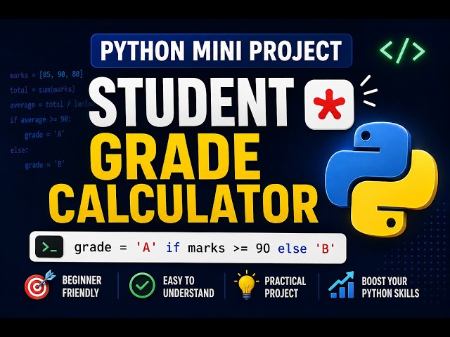 Student Grade Calculator in Python 🐍 | Python Zero to Hero #2