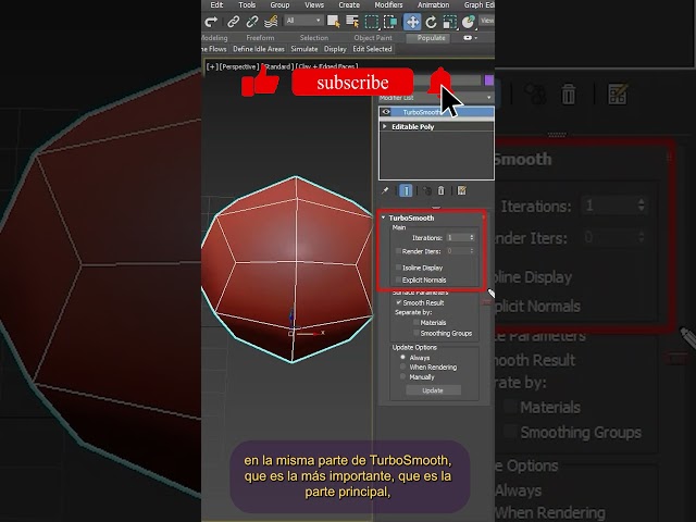 ¡El truco de TurboSmooth que todo artista debe saber! ✨ #3dsMax #3DModeling #Render3D