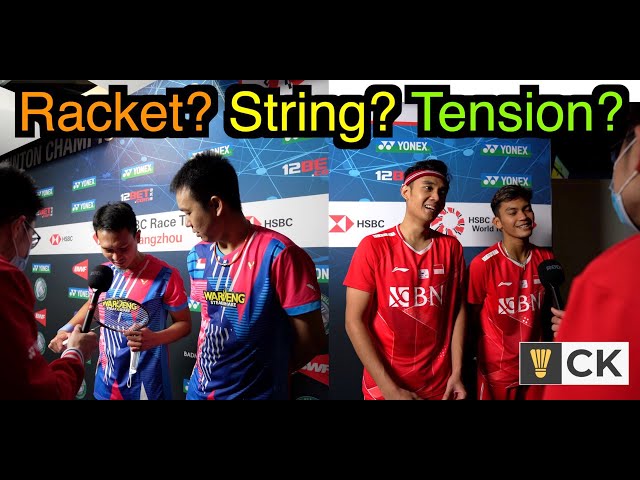 Rackets, Strings & Tensions of Mens Doubles Pro Players - Ahsan Setiawan, Minions, Aaron Chia etc