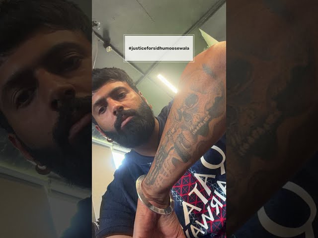 Sidhumoosewala arm Tatoo #justiceforsidhumoosewala
