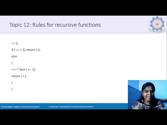 Recursive Function