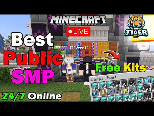 😱 Best Free Cracked Public SMP Minecraft 1.21 | 24/7 Online | Java + PE | Free To Join 🚀
