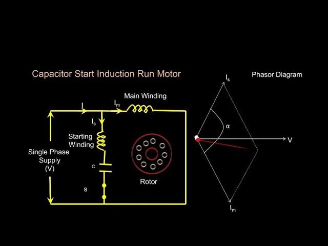Capacitor Start Induction Run Motor(With animation in Hindi)