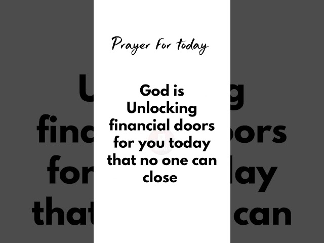 God is unlocking financial doors for you today - Say Amen #shorts