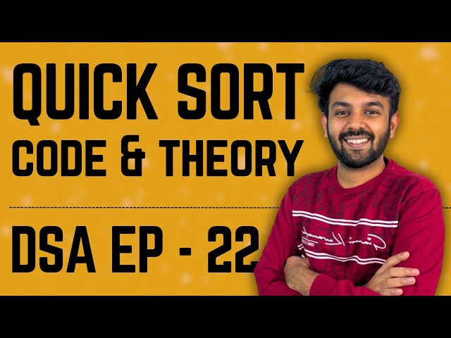 Quick Sort Algorithm | Data Structures & Algorithms | Ep-22 DSA Mastery | code io - Tamil