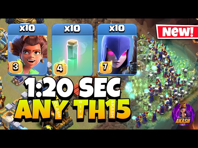 TH15 Root Rider Witch attack Strategy !! Best Th15 Attack Strategy in Clash of Clans 🔥
