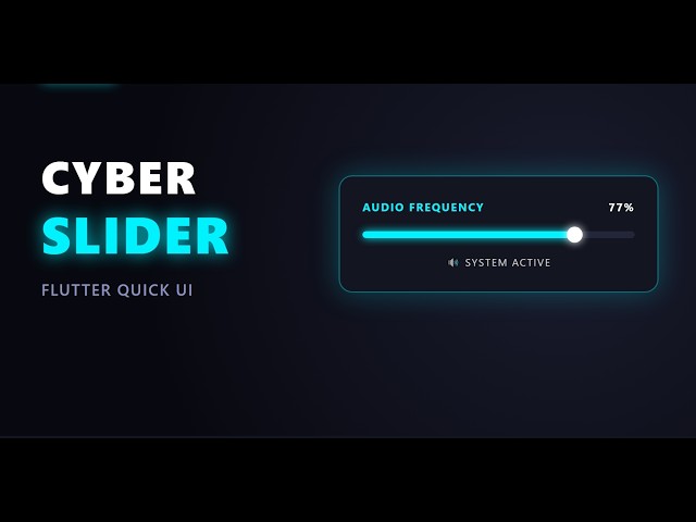 Build a Sci-Fi Audio Slider in Flutter 🔥 (Quick UI Ep. 3)