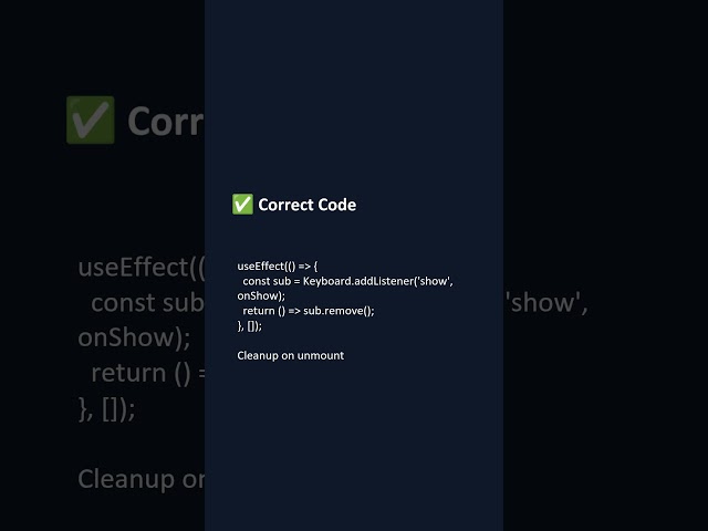 Do you clean up listeners?#reactnative #mobileappdevelopment #performance #android #ios