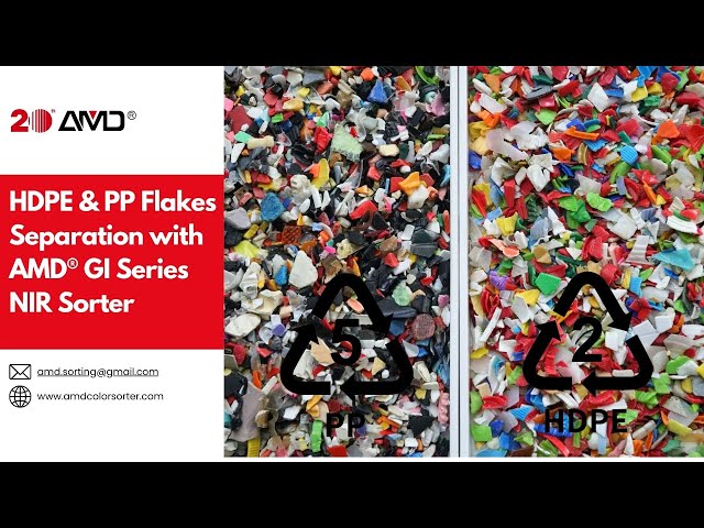 HDPE & PP Flakes Separation with AMD® GID NIR Sorting Machine