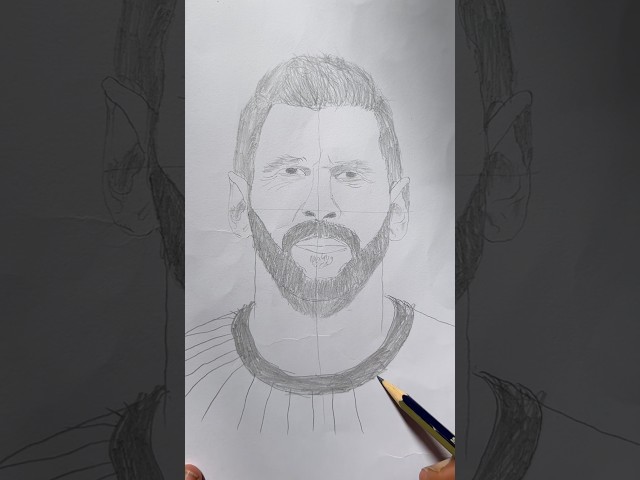 Lionel Messi ￼easy drawing 🥰 #messi #easy #ytshorts #youtubeshorts #shorts