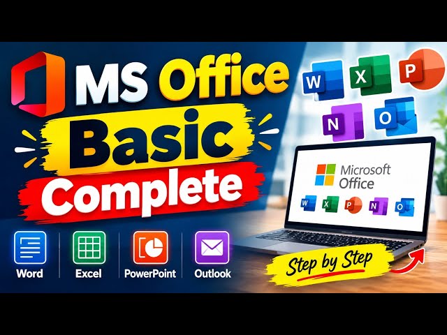 MS Office Basic Complete Course 🔥 | Word, Excel & PowerPoint | Step-by-Step Tutorial