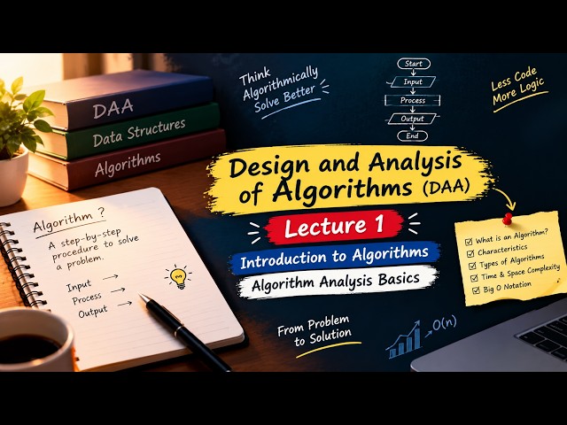 Introduction to Algorithms | DAA Lecture 1 | Algorithm Analysis Basics