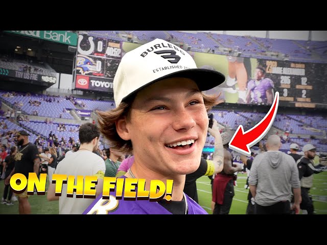 An NFL team invited me on the field!