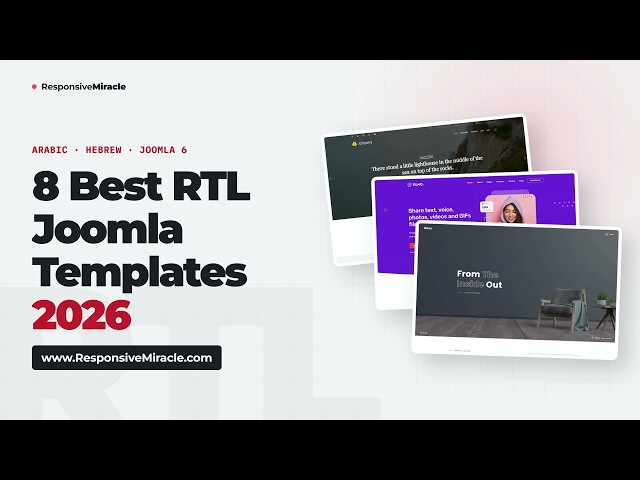 8 Best RTL Joomla Templates 2026 – Arabic & Hebrew Websites on Joomla 6
