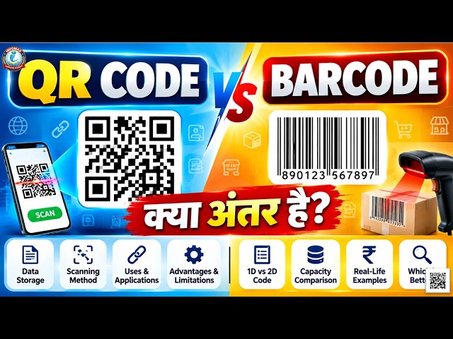 QR Code vs Barcode | Difference Between QR Code and Barcode | How They Work & Uses Explained