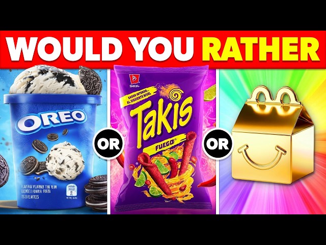 Would You Rather...? SWEET vs SAVORY vs MYSTERY GIFT 🍕🍬🎁