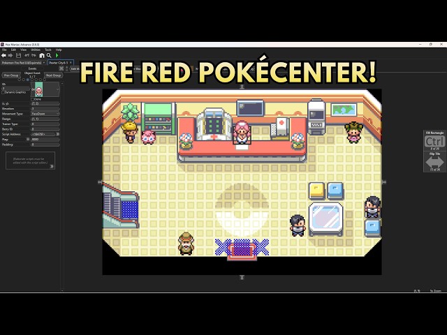 Creating a Pokécenter in Fire Red! Hex Maniac Advanced Tutorial.