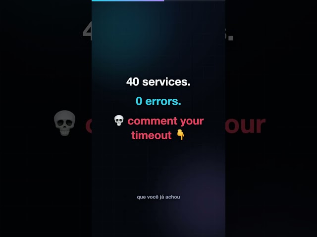 One service slowed down. Forty went down. Nothing crashed. 💀 #microservices