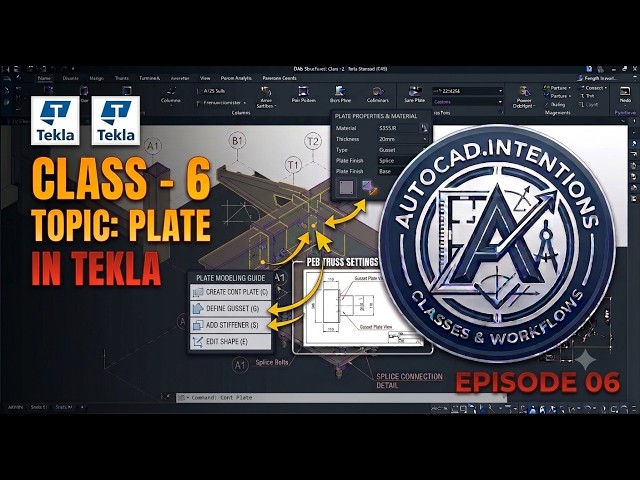 CLASS-6 PLATE #teklastructures  #Tekla #SteelDetailing #StructuralSteel #Shorts #3DModeling #plate