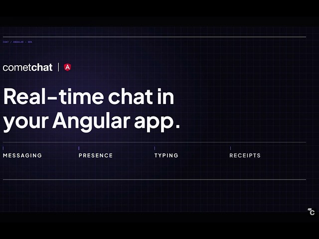 Build a Real-Time Chat App in Angular - CometChat UI Kit Tutorial