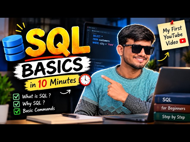 SQL Basics in 10 Minutes | Learn SQL from Zero 🔥 | Beginner Friendly